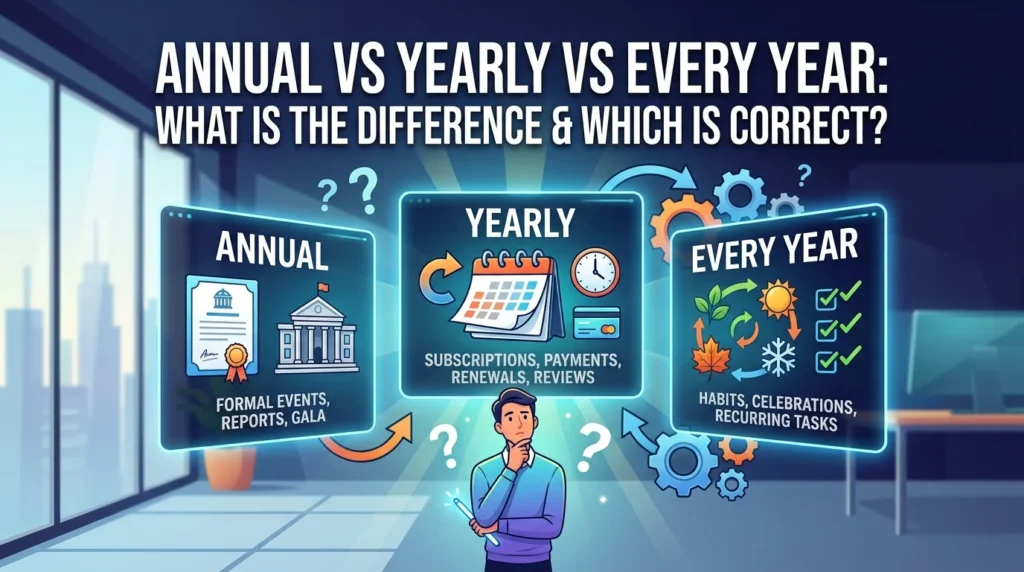 Annual Vs Yearly Vs Every Year