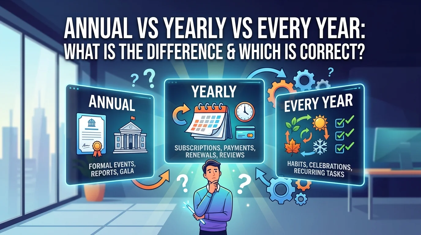 Annual Vs Yearly Vs Every Year