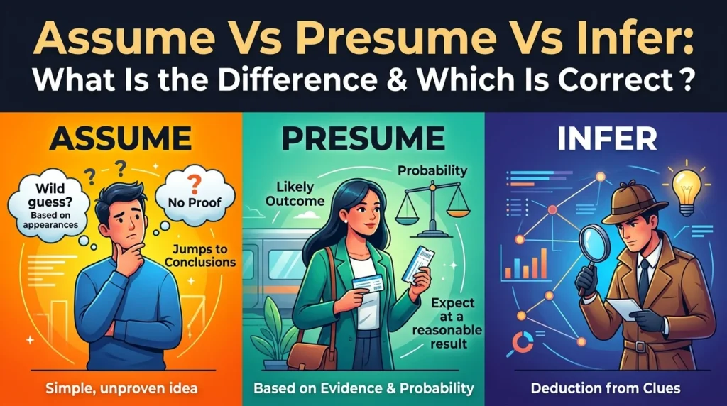 Assume Vs Presume Vs Infer