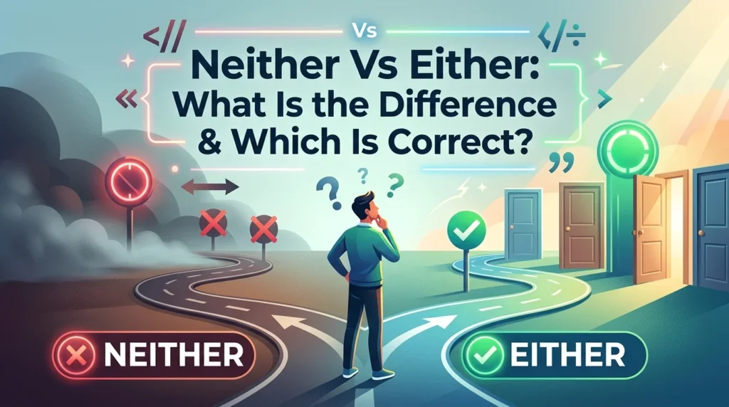 Neither Vs Either