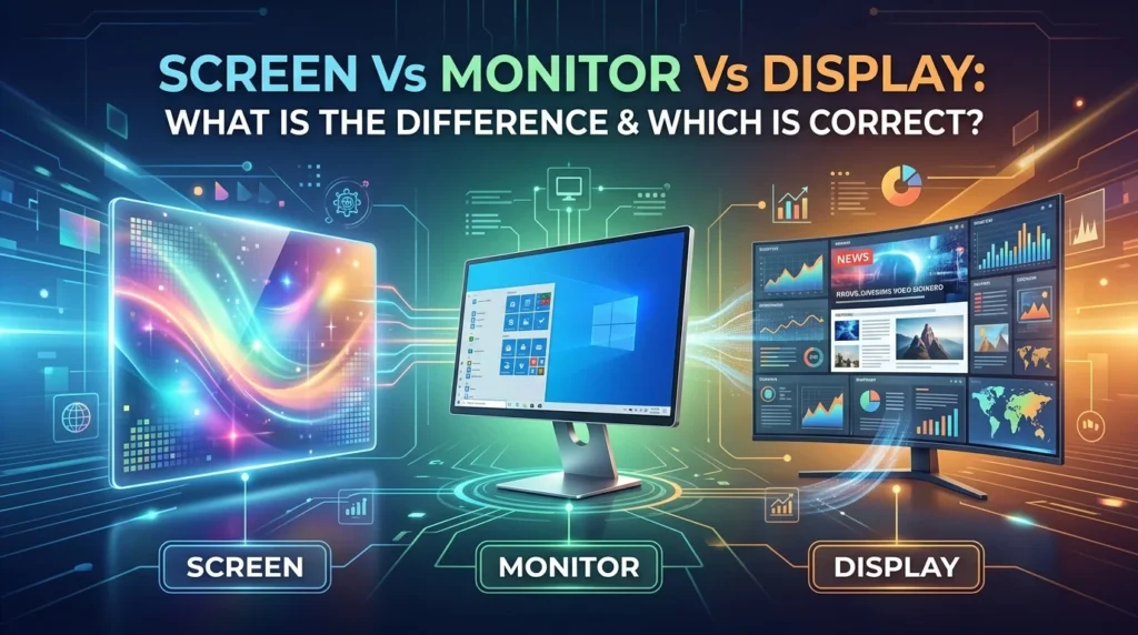 Screen Vs Monitor Vs Display