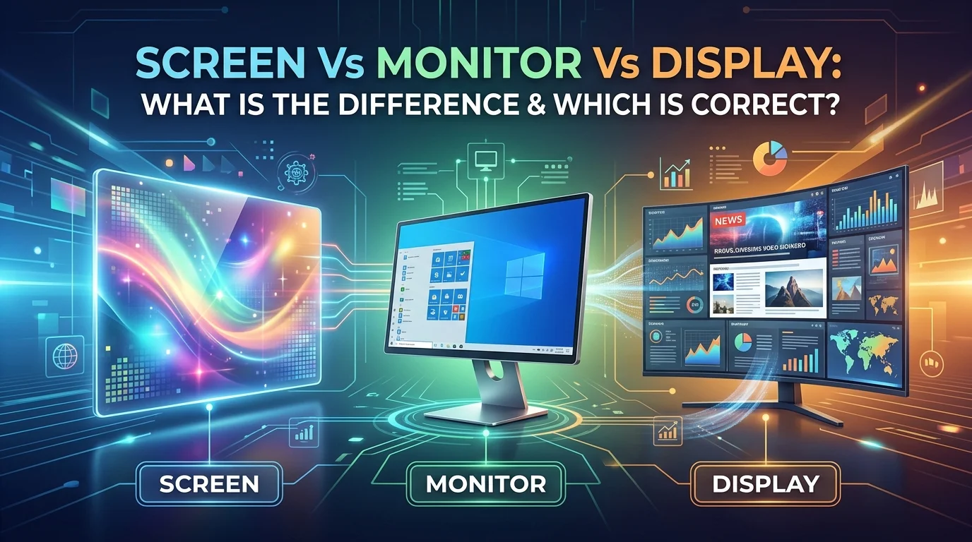 Screen Vs Monitor Vs Display