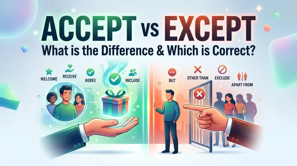 Accept vs Except