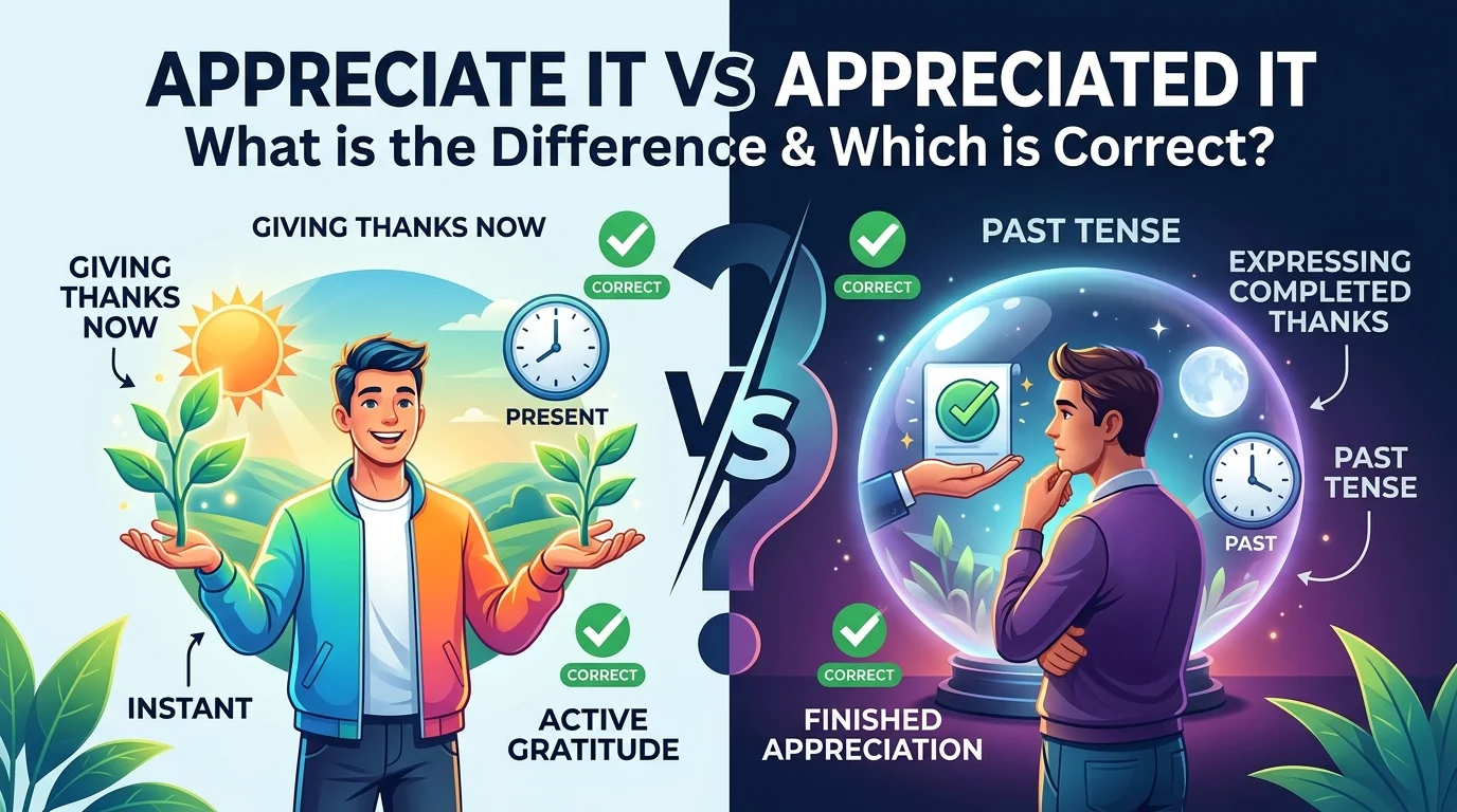 Appreciate It Vs Appreciated It