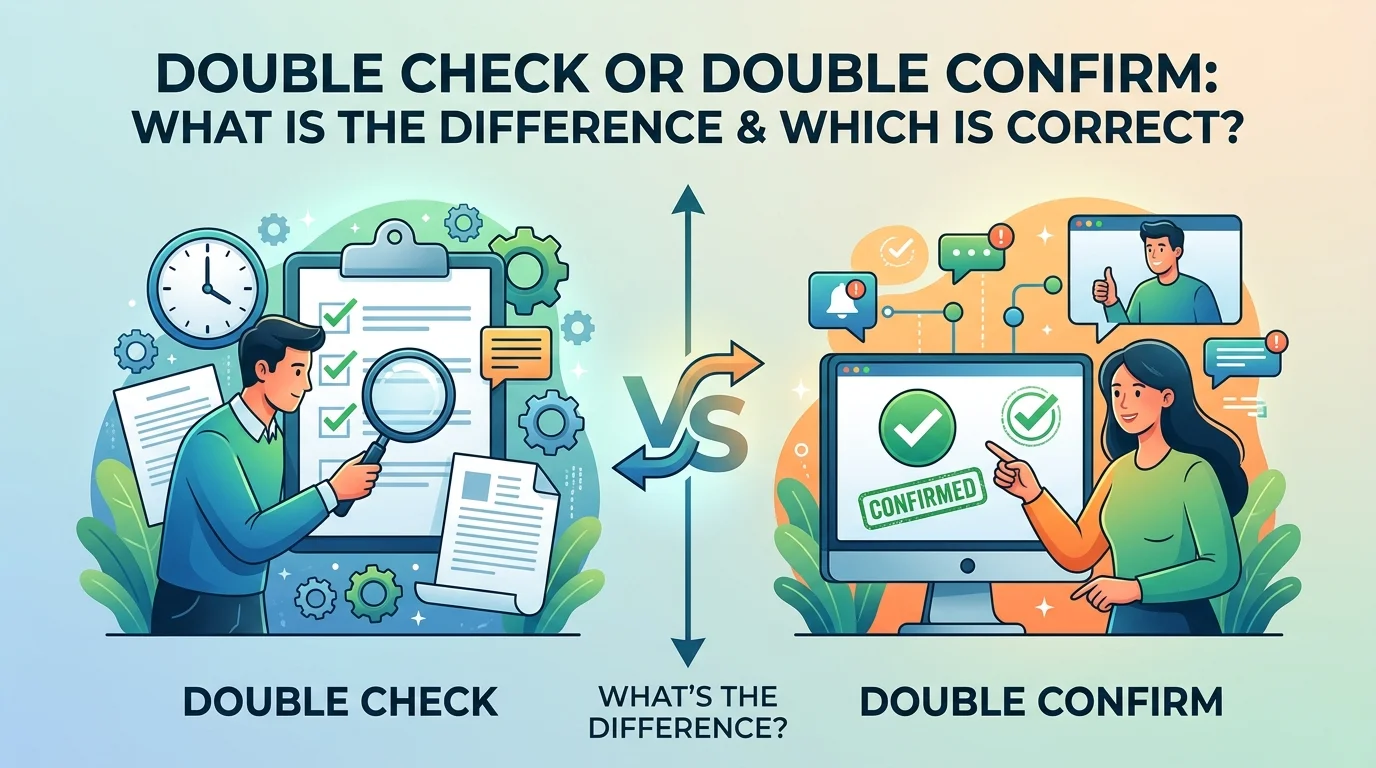 Double Check Or Double Confirm