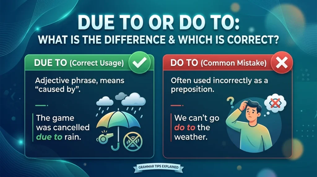 Due To Or Do To