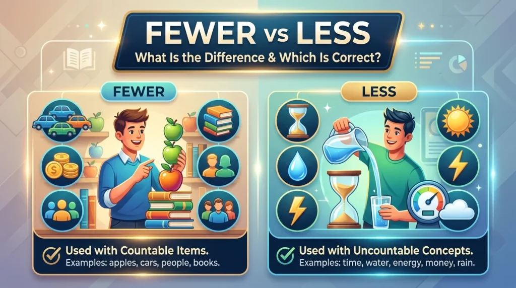 Fewer vs Less