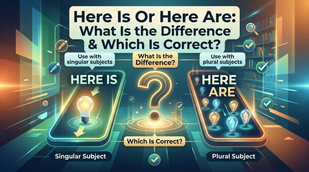 Here Is Or Here Are