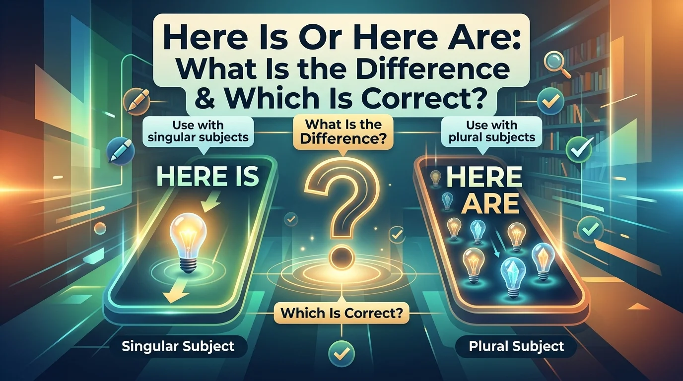 Here Is Or Here Are