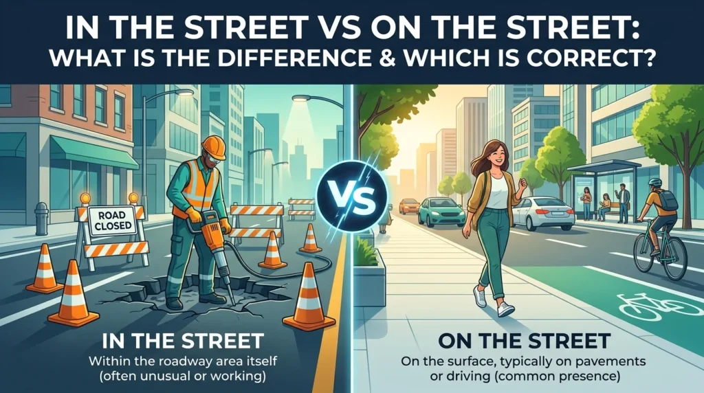 In The Street Vs On The Street