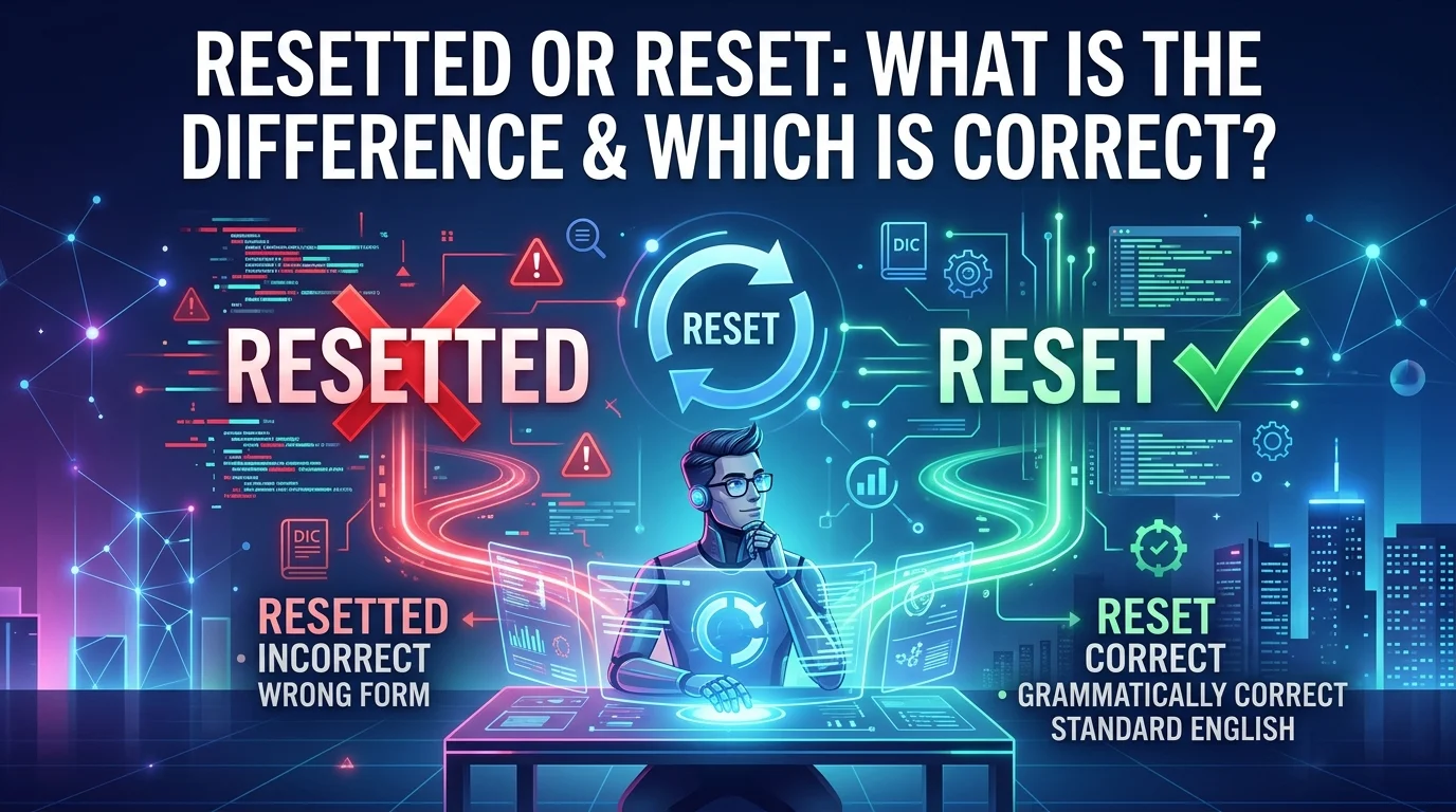 Resetted Or Reset