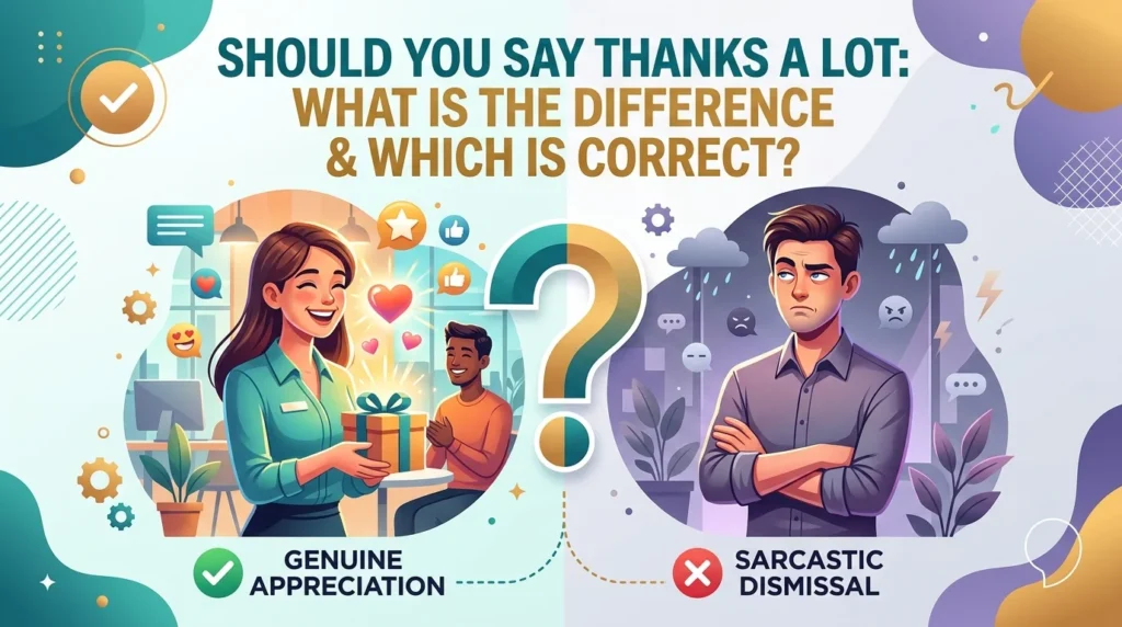 Should You Say Thanks A Lot