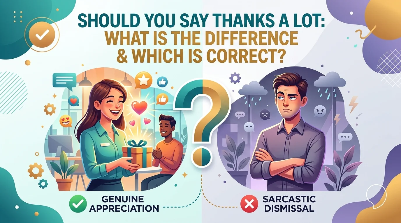 Should You Say Thanks A Lot