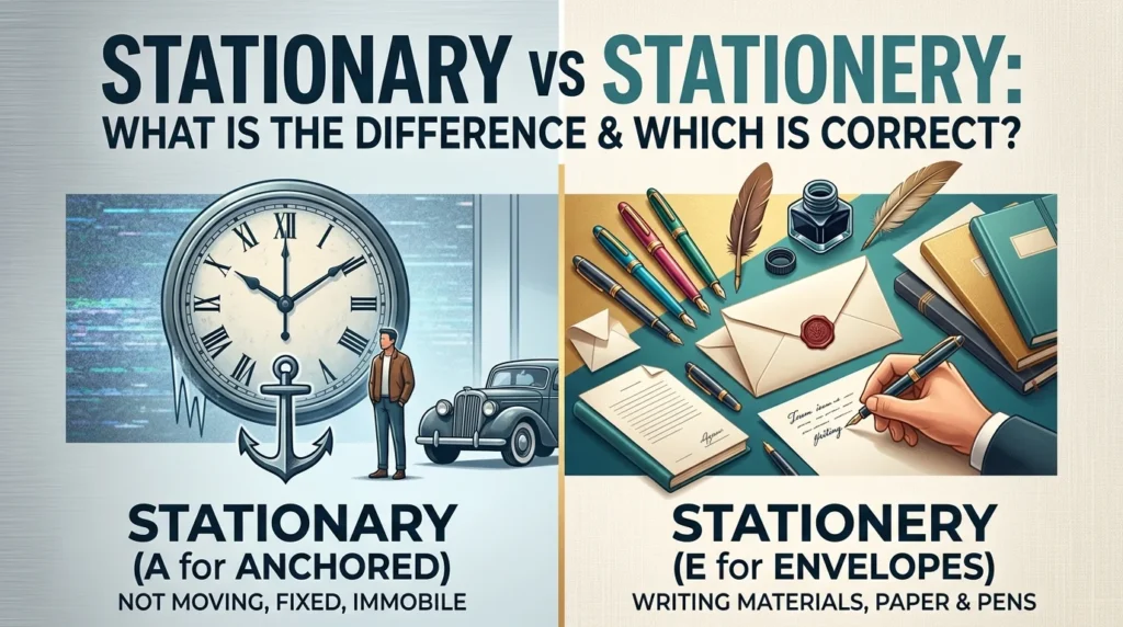 Stationary vs Stationery
